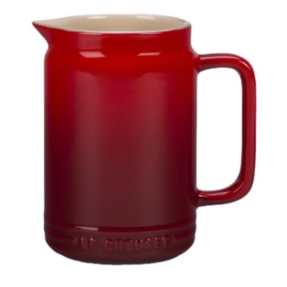 NWT Le Creuset Stoneware Sauce Jar - Cerise